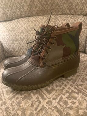 LL Bean Camo Nylon Duck Boots